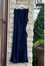 AKASHA RUFFLE WRAP DRESS