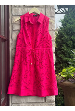 DELARAM FLORAL EYELET MINI DRESS