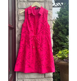 DELARAM FLORAL EYELET MINI DRESS