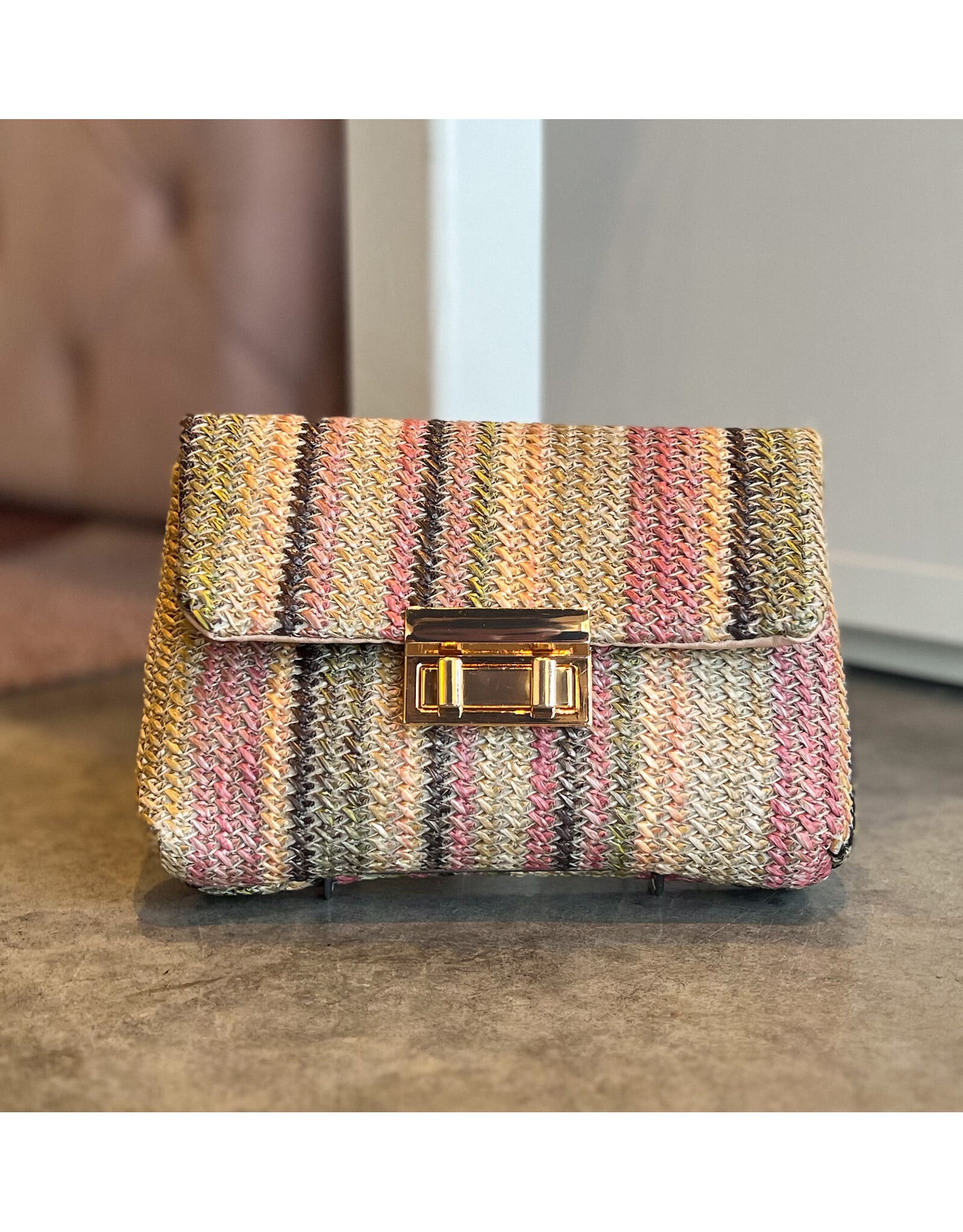 YOSHINO STRAW SQUARE CROSSBODY
