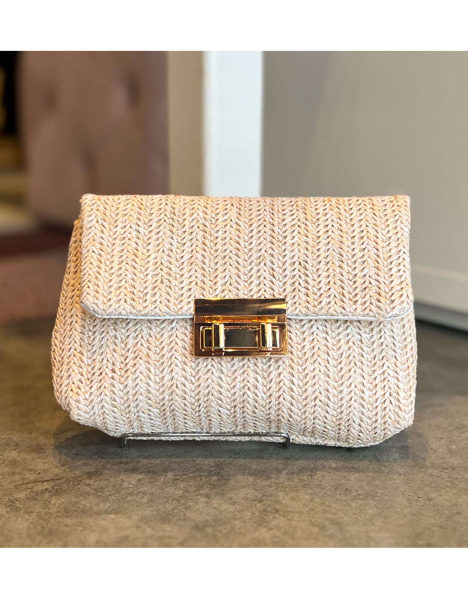 YOSHINO STRAW SQUARE CROSSBODY