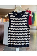 SANCTUARY EVERYDAY CHEVRON KNIT SHELL