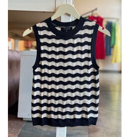 SANCTUARY EVERYDAY CHEVRON KNIT SHELL