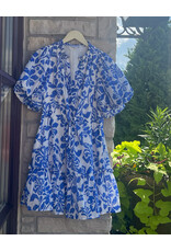 PAVANNE FLORAL SHIFT MINI DRESS