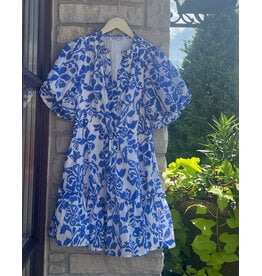 PAVANNE FLORAL SHIFT MINI DRESS