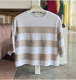 GENTLE FAWN AMINA 3/4 SLEEVE STRIPE TOP