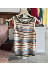 SADIE & SAGE FALL STRIPE SWEATER VEST TOP