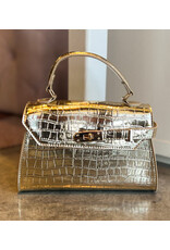VIRGINIA FAUX CROC CROSSBODY