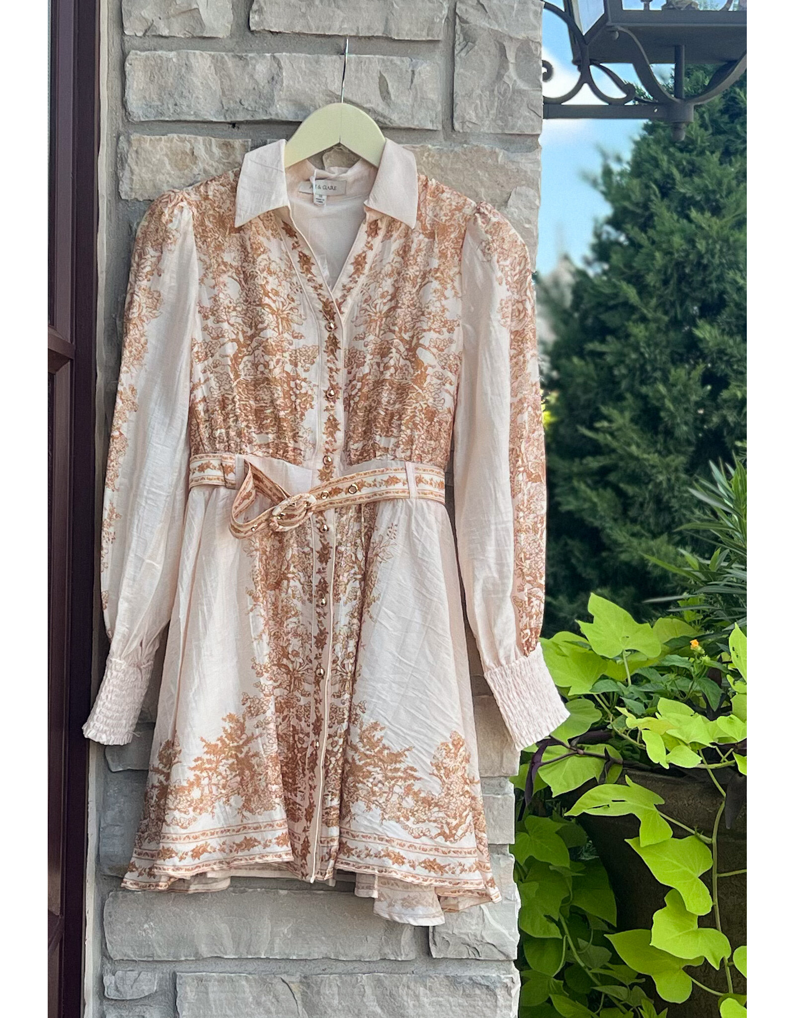 ZOE AND CLAIRE DARICE BUTTON DOWN MINI DRESS