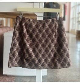 HAINES PLAID PATTERNED MINI SKIRT