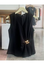 ORELLA GATHERED DRAPE TOP