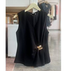 ORELLA GATHERED DRAPE TOP