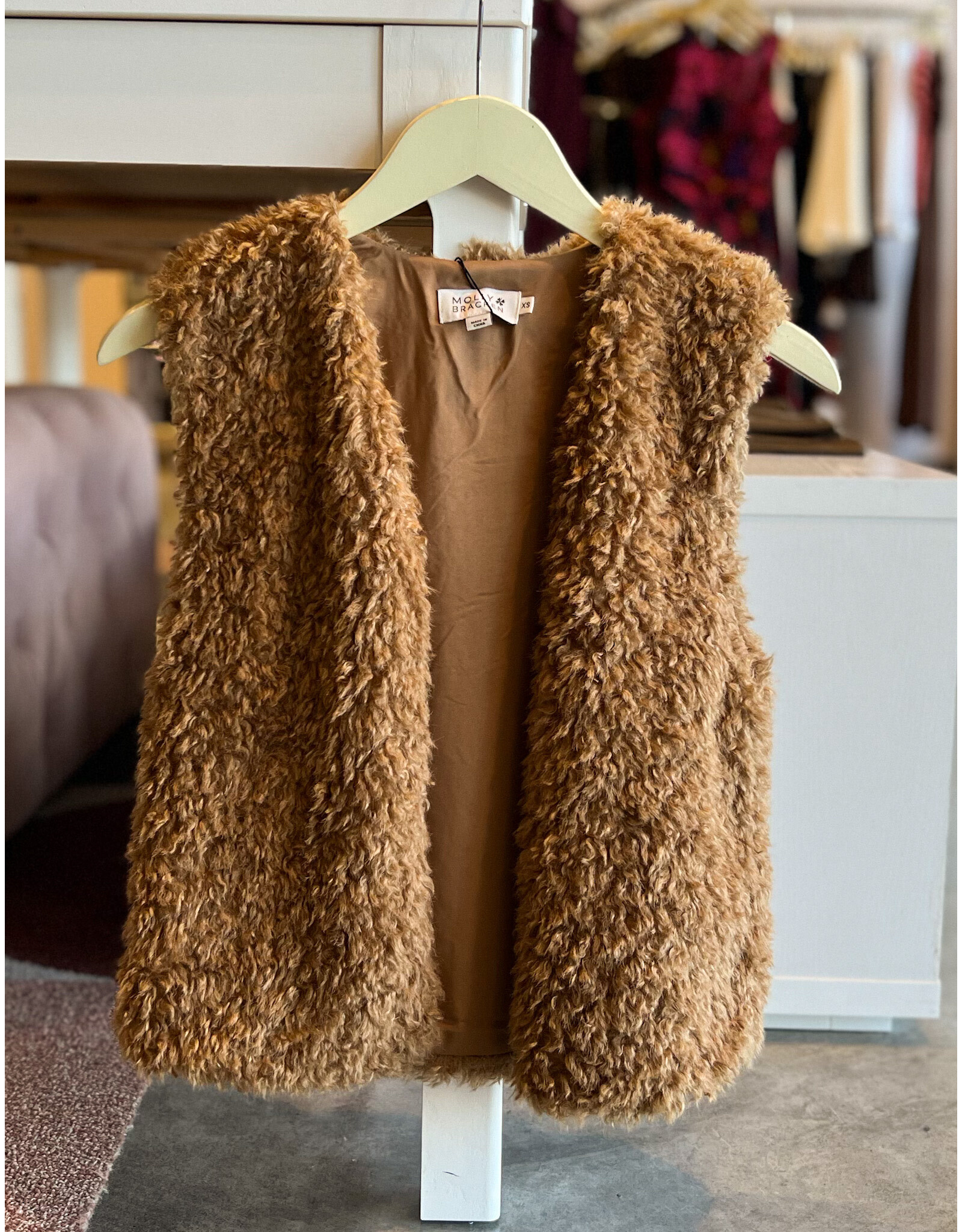 MOLLY BRACKEN ANGELITA FAUX FUR VEST