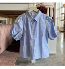 LEONARDO PUFF SLEEVE STRIPE TOP