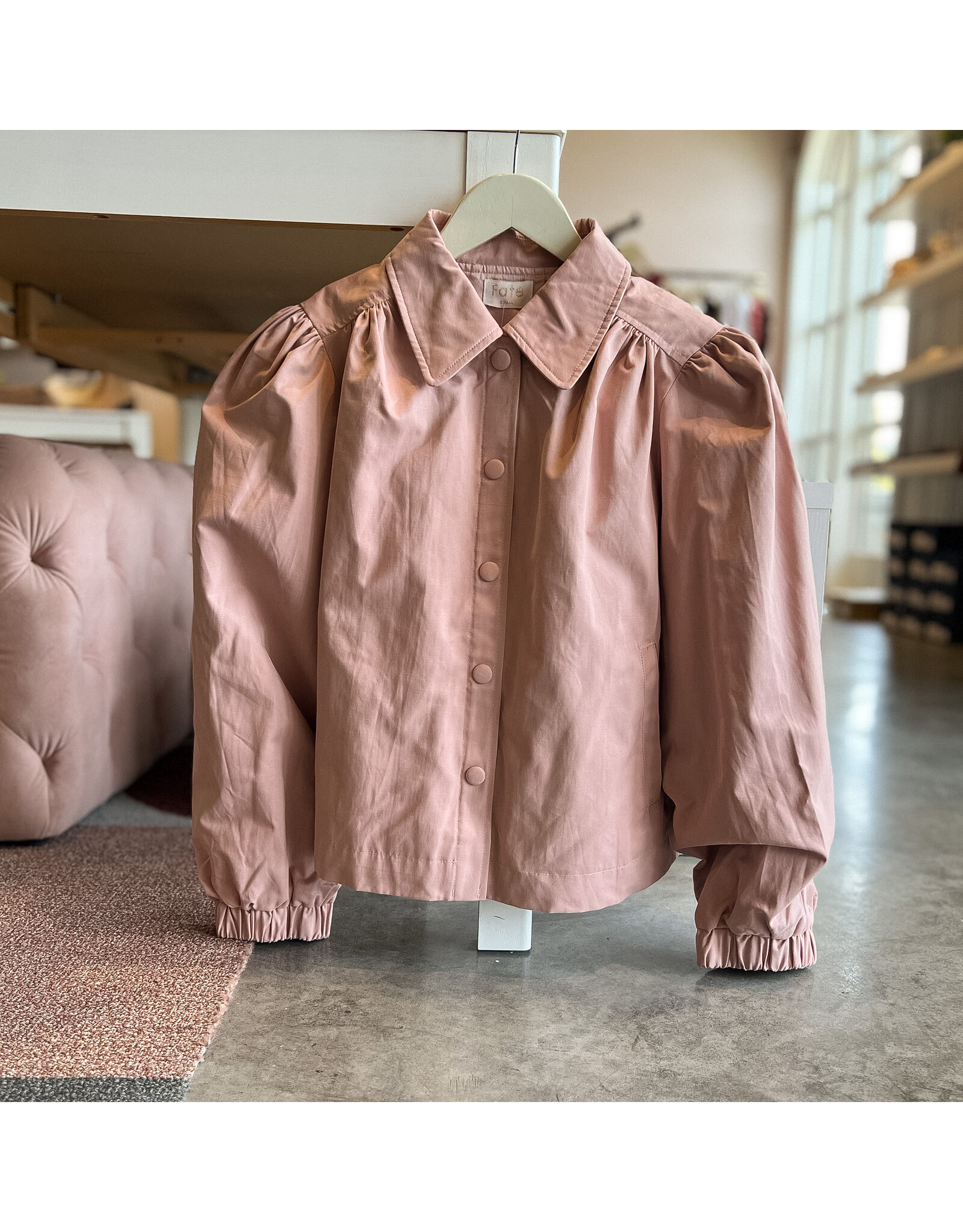 KYVELI GATHERED SHOULDER DETAIL JACKET