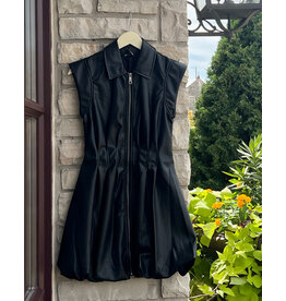 STEVE MADDEN DYANNE FAUX LEATHER DRESS