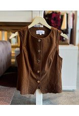 ROBERT CORDUROY EMBROIDERED VEST