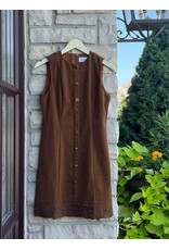MYRA EMBROIDERED DETAIL CORDUROY MINI DRESS