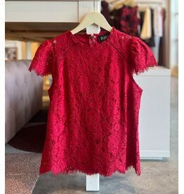 CORBIN MOCK NECK LACE TOP
