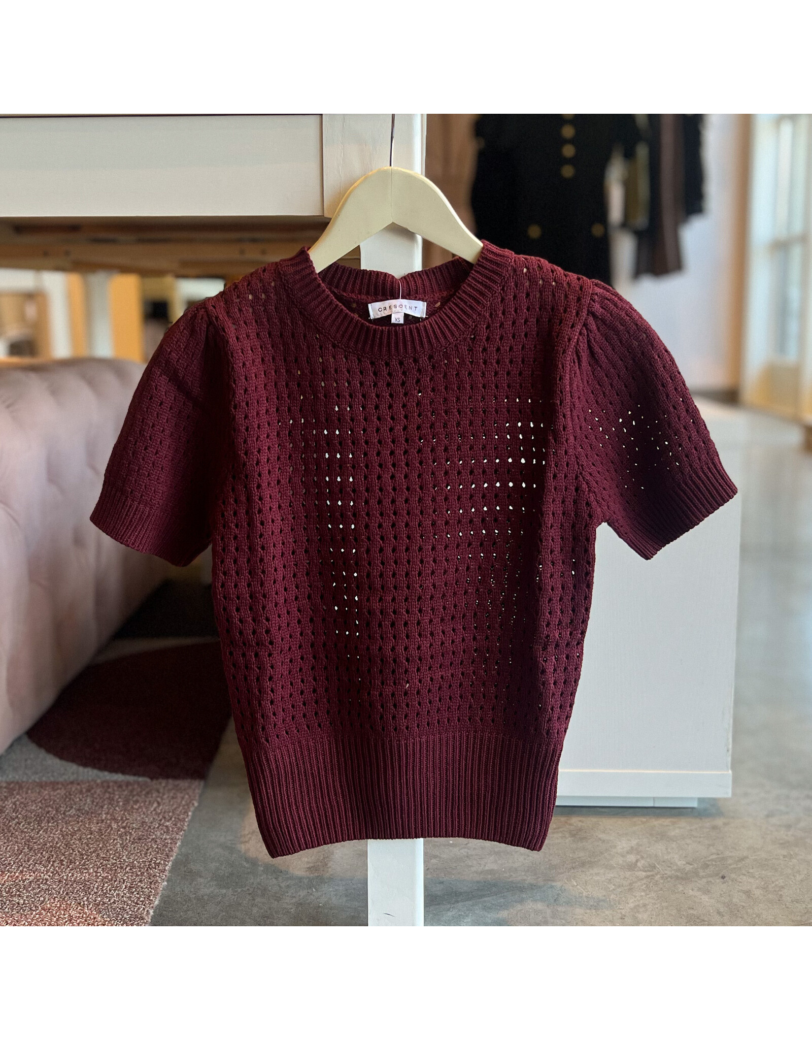 FLYNN NETTED SWEATER TOP