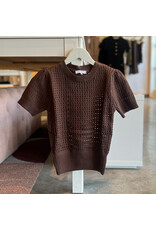 FLYNN NETTED SWEATER TOP