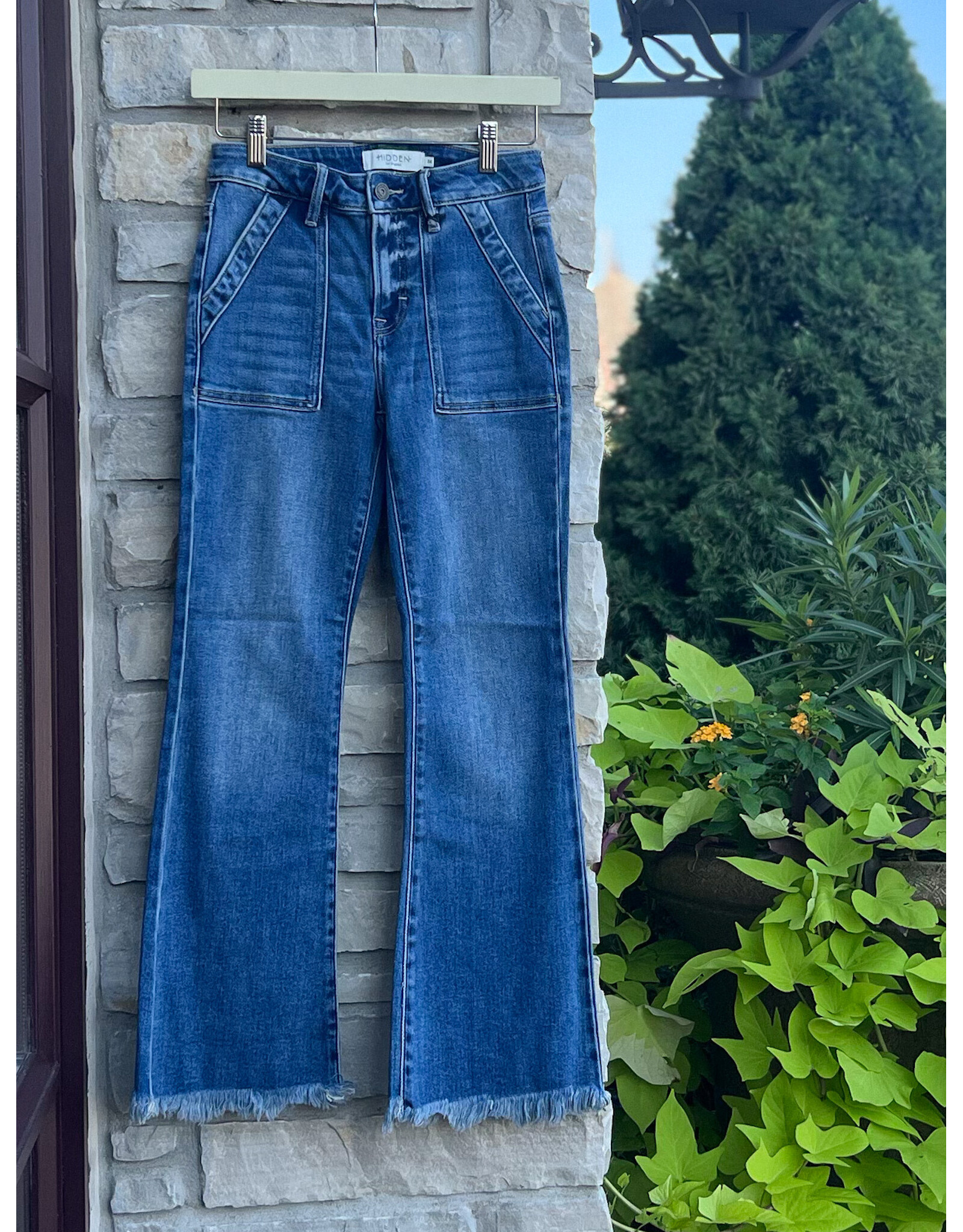 HIDDEN HAPPI CARGO FLARE DENIM