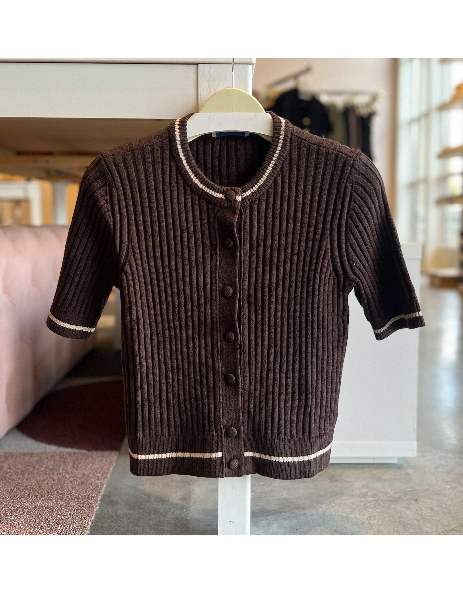 LORRAINE CONTRAST EDGE SWEATER