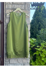 EIDER LACE DETAIL SATIN SHIFT DRESS