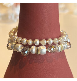 NOVAH 2 ROW PEARL BRACELET