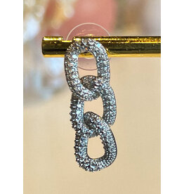 YESHUA PAVE LINK EARRING