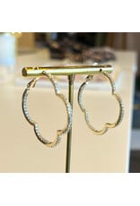 BENITO LG PAVE CLOVER HOOP
