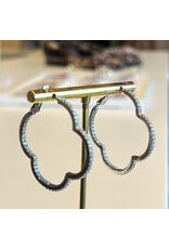 BENITO LG PAVE CLOVER HOOP