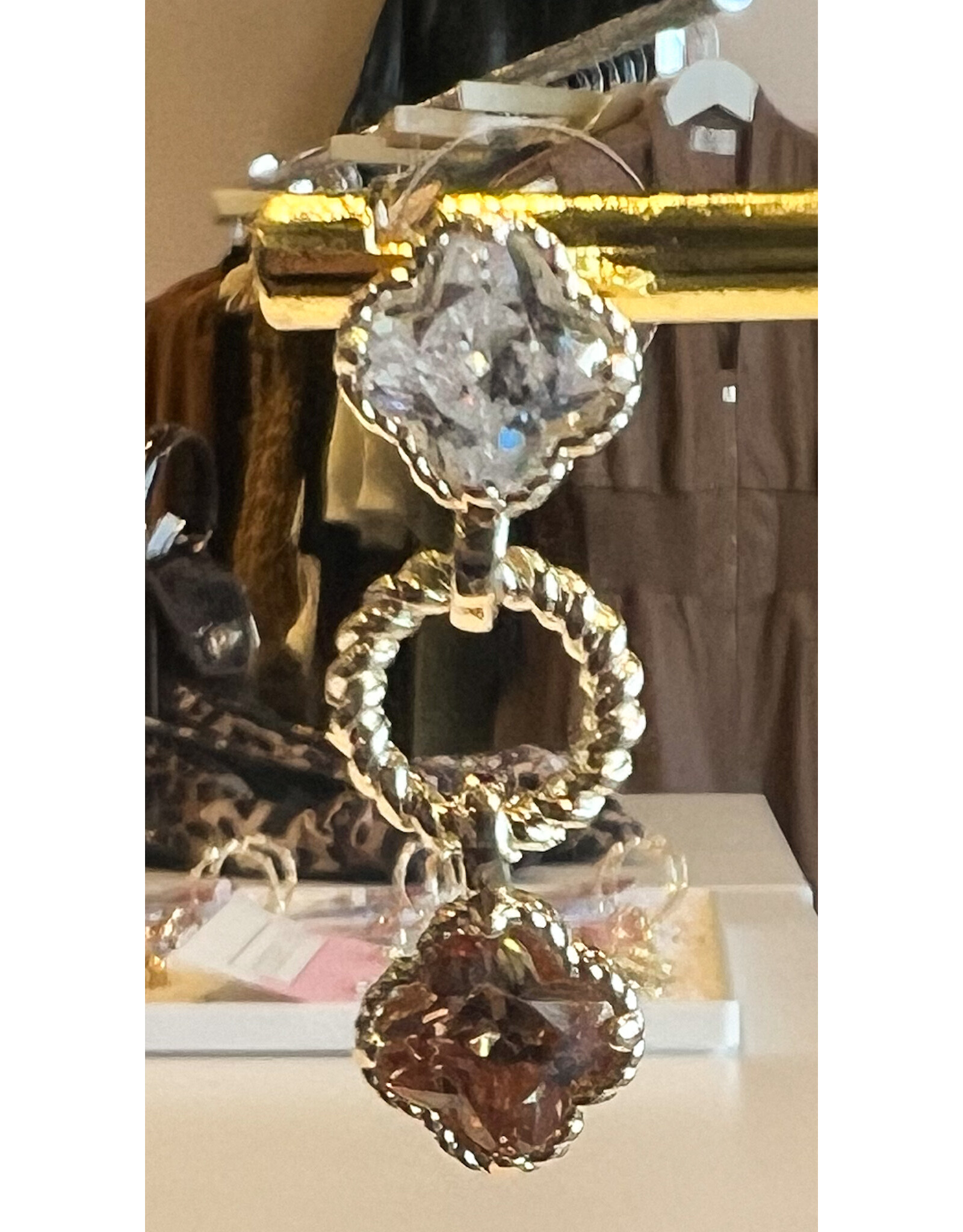 AMBRE CLOVER DROP EARRING