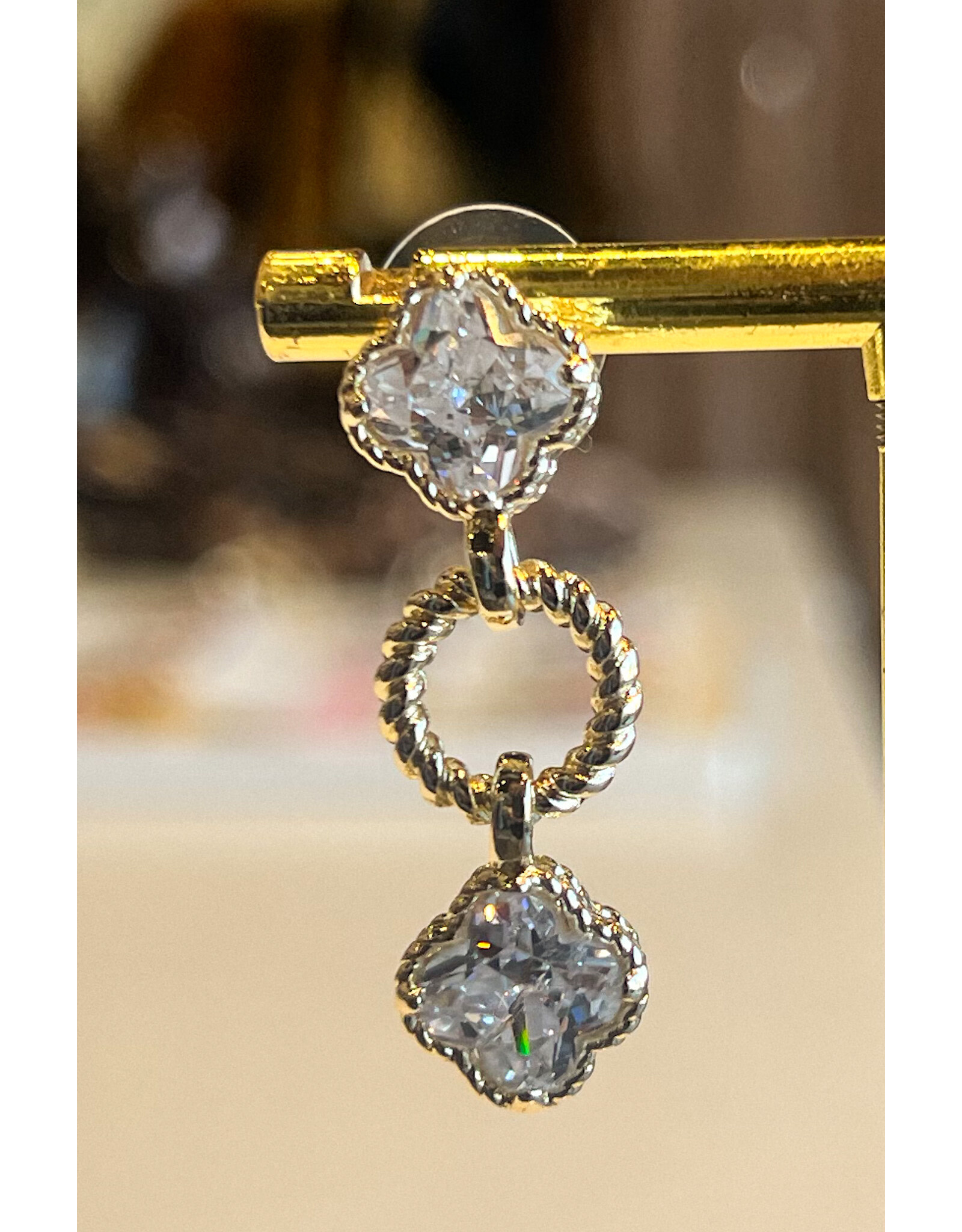 AMBRE CLOVER DROP EARRING