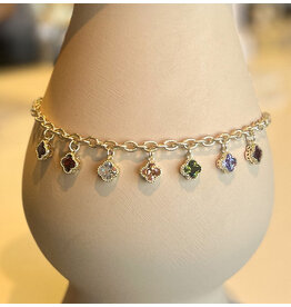 ALMA CLOVER GEM NECKLACE