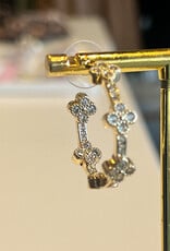 RAYYAN PAVE CLOVER HOOP