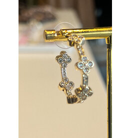 RAYYAN PAVE CLOVER HOOP
