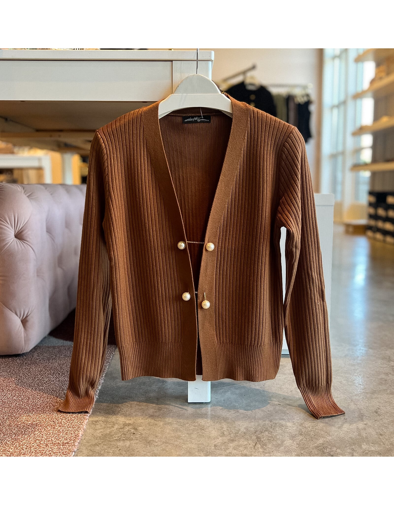 RICCARDO PEARL DETAIL CARDIGAN