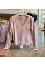 IGONE SCALLOP V NECK SWEATER