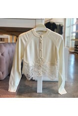 KYLEE  LACE EDGE DETAIL CARDIGAN