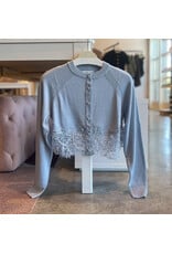 KYLEE  LACE EDGE DETAIL CARDIGAN