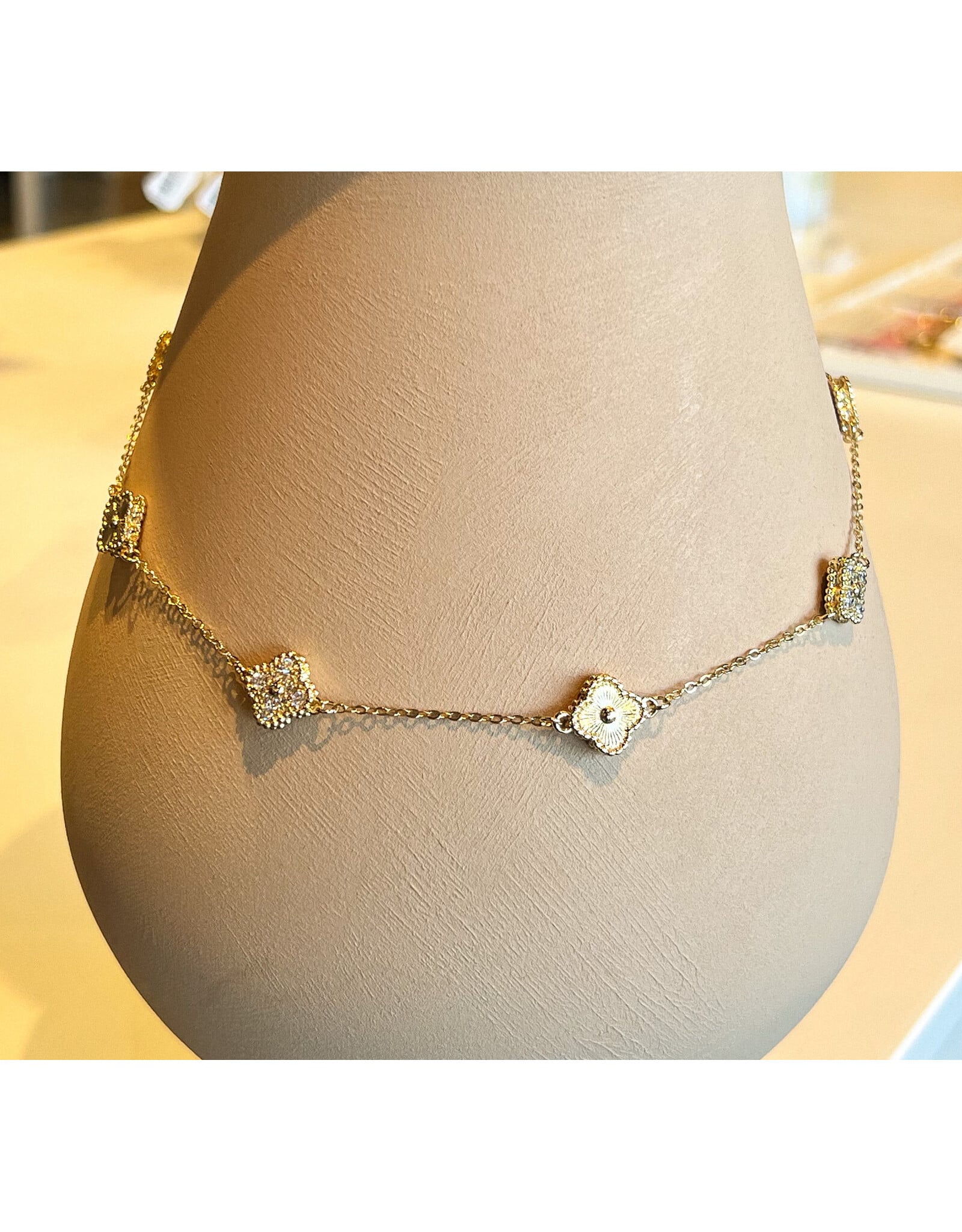 KINLEY CZ FLOWER NECKLACE