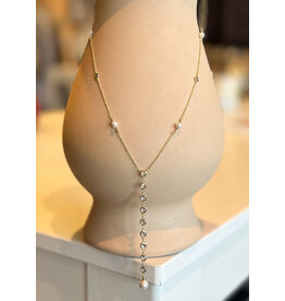 TYREE CZ AND PEARL NECKLACE