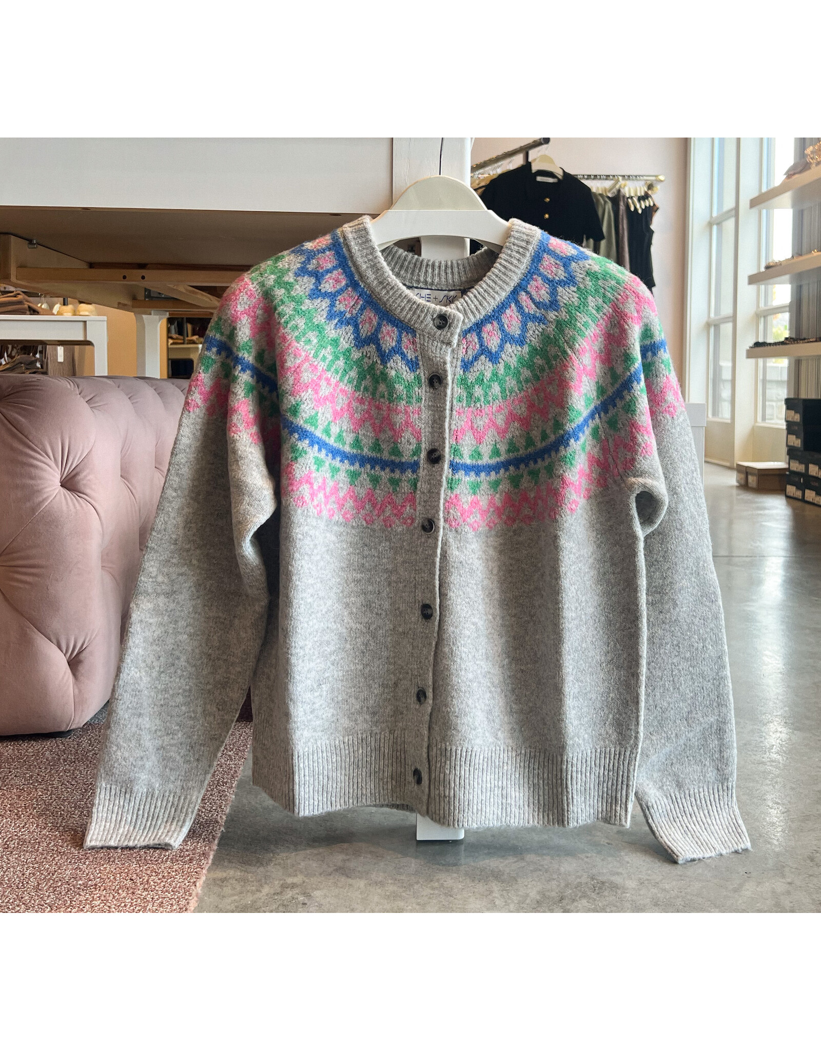 KEITH NORDIC PATTERN CARDIGAN