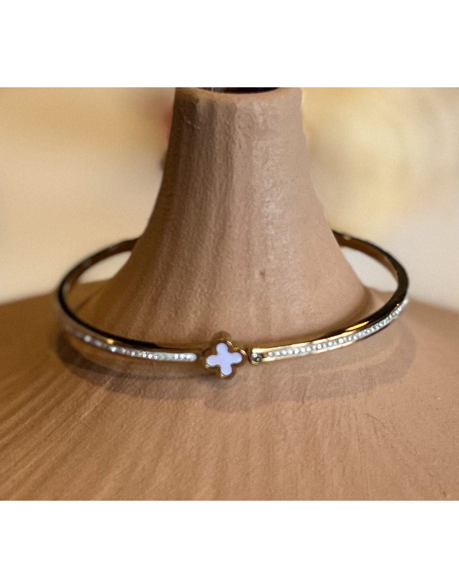 KARSON SM MOP CLOVER & CZ BANGLE