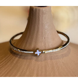 KARSON SM MOP CLOVER & CZ BANGLE