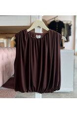 KYNAN PLEATED BUBBLE HEM TOP