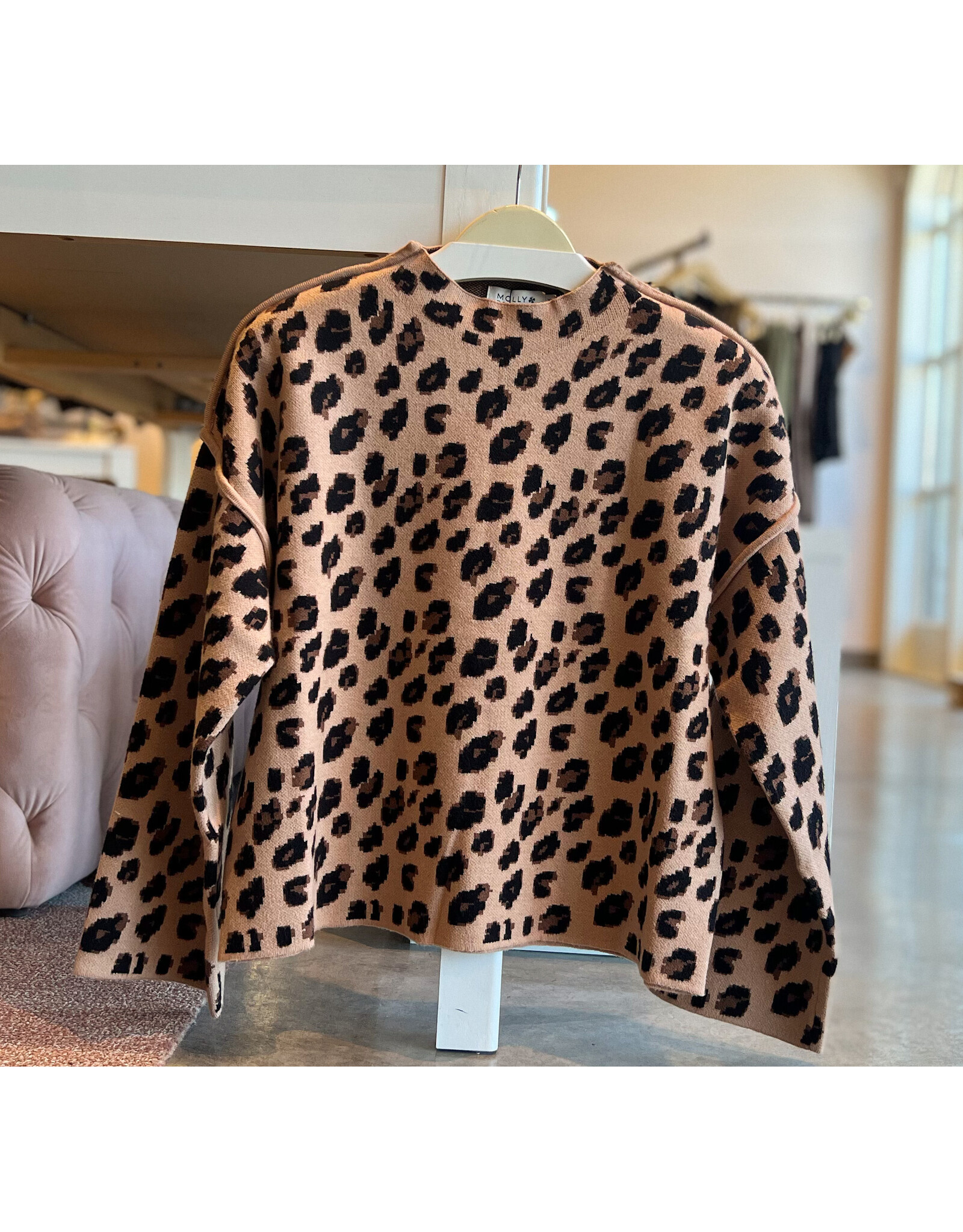 MOLLY BRACKEN KARSON LEOPARD SWEATER