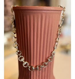 ADARA CZ HORSEBIT NECKLACE