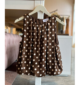 LORIA POLKA DOT SLEEVELESS BLOUSE